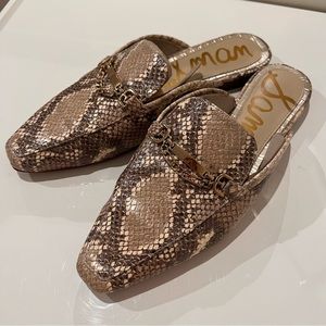 Sam Edelman Evelan Snake Slip on mule loafers